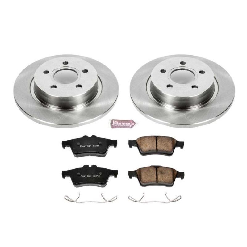 Volvo C30 Brake Kit - Rear - PowerStop - Autospecialty Rotors + Z17 Evolution Plus Ceramic Pads - `08-`13