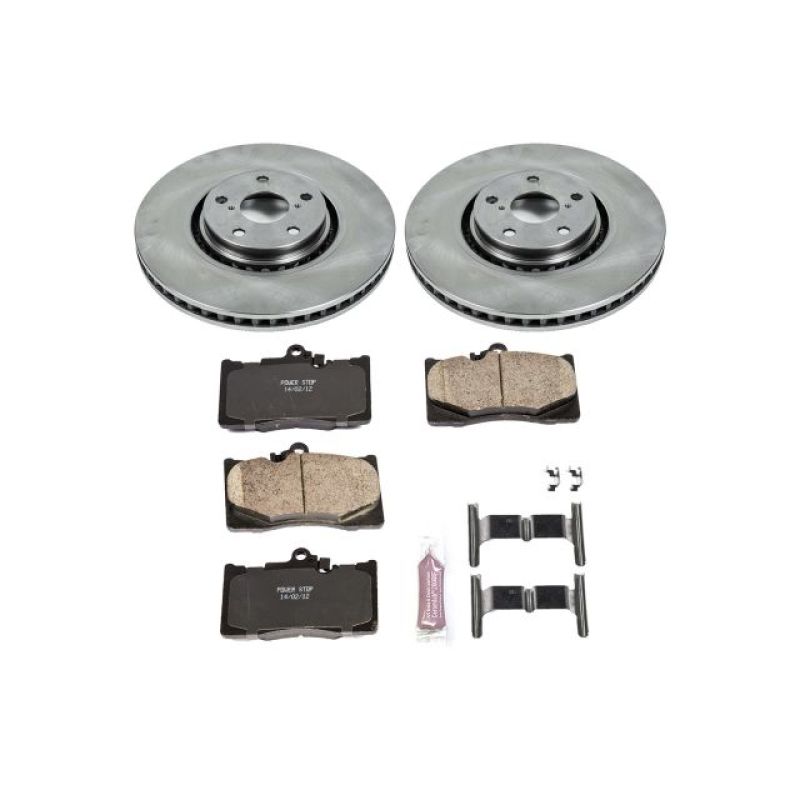 Lexus GS350 Brake Kit - Front - PowerStop - OE Style Rotors + Z17 Evolution Plus Ceramic Pads - `07-`11