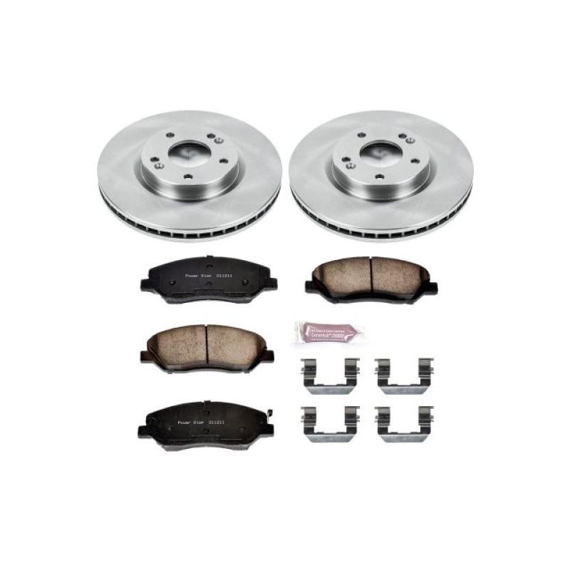 Hyundai Santa Fe Brake Kit - Front - PowerStop - Autospecialty Rotors + Z17 Evolution Plus Ceramic Pads - `07-`09 Hyundai Santa Fe Brake Kit - Front - PowerStop - Autospecialty Rotors + Z17 Evolution Plus Ceramic Pads - `07-`09