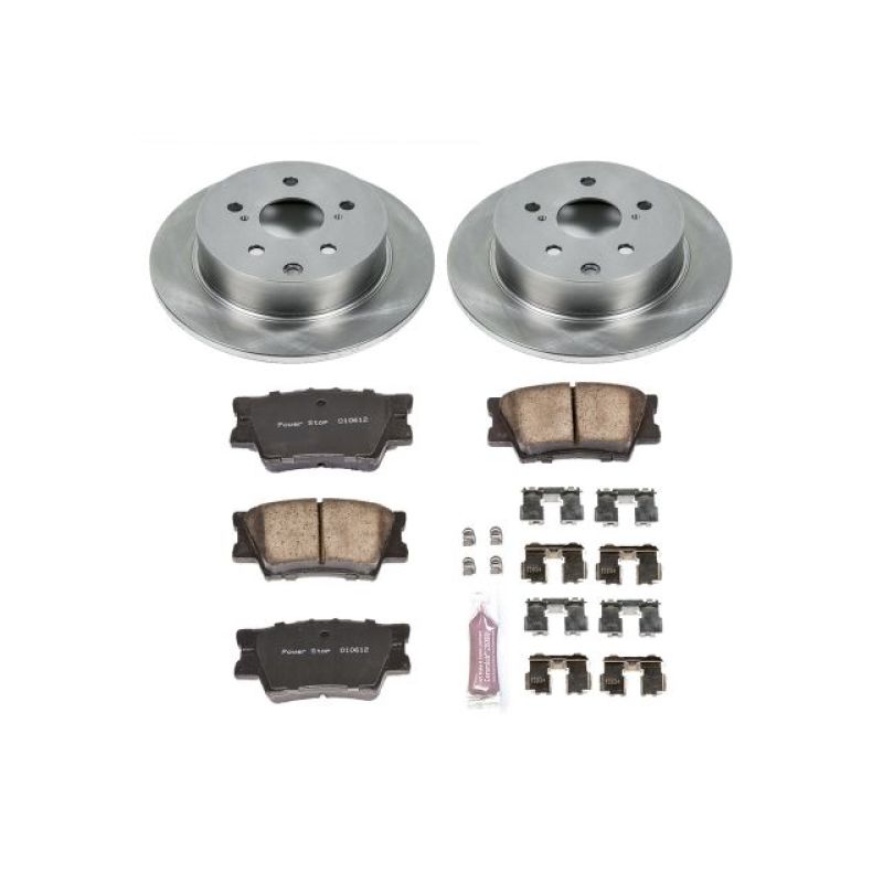 Pontiac Vibe Brake Kit - Rear - PowerStop - Z17 Stock Replacement + Autospecialty Rotors - `09-`10