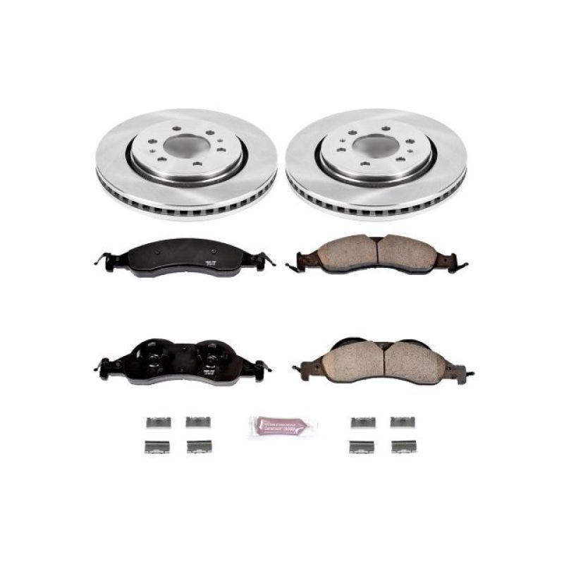Ford Expedition Brake Kit - Front - PowerStop - Autospecialty Rotors + Z17 Evolution Plus Ceramic Pads - `07-`09