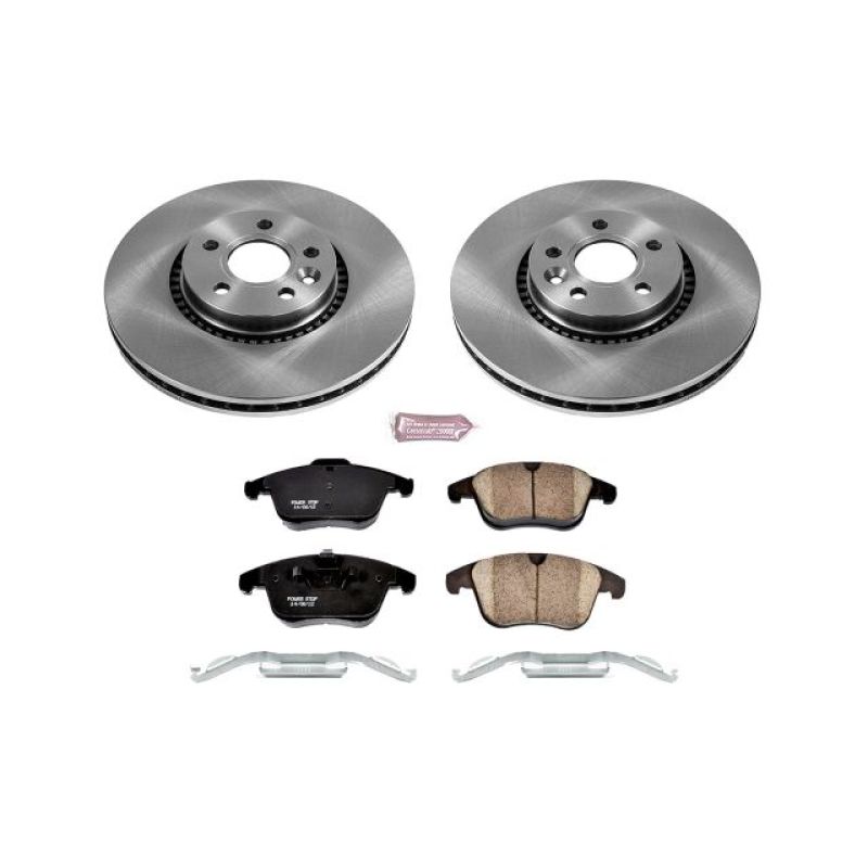 Land Rover LR2 Brake Pads + Rotors - Front - PowerStop - Autospecialty Rotors + Z17 Evolution Plus Ceramic Pads - `08-`15 Land Rover LR2 Brake Pads + Rotors - Front - PowerStop - Autospecialty Rotors + Z17 Evolution Plus Ceramic Pads - `08-`15