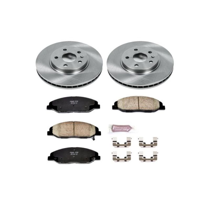 Cadillac CTS Brake Kit - Front - PowerStop - Z17 Evolution Plus ceramic pads + Autospecialty rotors - `08-`14
