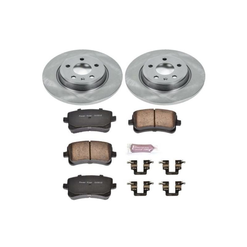 Audi A4 Brake Kit - Rear - PowerStop - Autospecialty Rotors + Z17 Evolution Plus Ceramic Pads - `09-`16 Audi A4 Brake Kit - Rear - PowerStop - Autospecialty Rotors + Z17 Evolution Plus Ceramic Pads - `09-`16