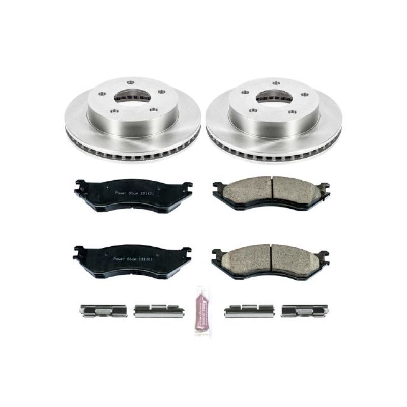 Dodge Ram 1500 Brake Kit - Front - PowerStop - Z17 Evolution Plus Ceramic Pads + Autospecialty Rotors - `00-`01