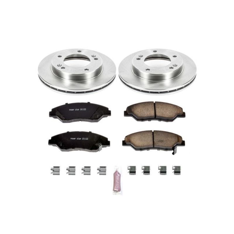 Kia Sportage Brake Kit - Front - PowerStop - Autospecialty Rotors + Z17 Evolution Plus Ceramic Pads - `98-`02