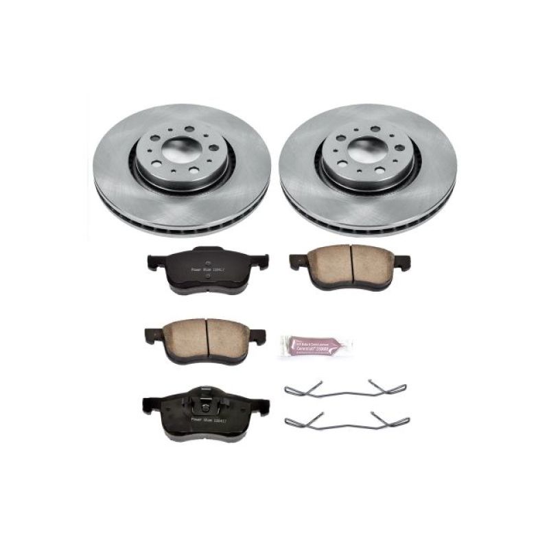 Volvo S60 Brake Kit - Front - PowerStop - Autospecialty + Z17 Evolution Plus Ceramic - `01-`09