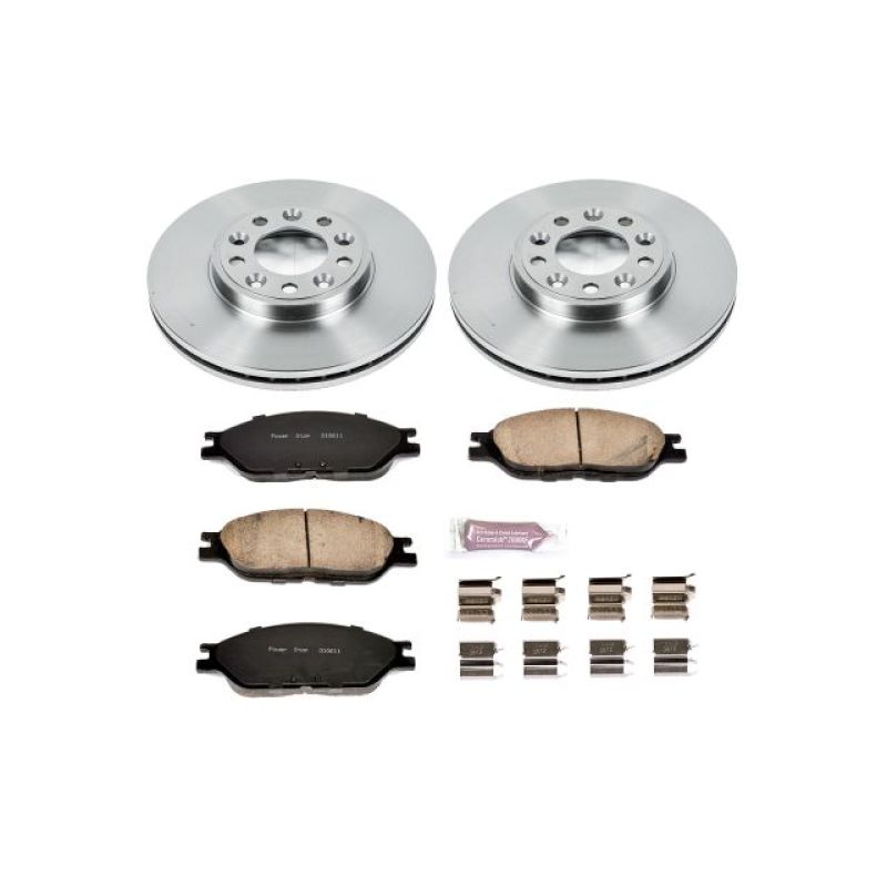 Ford Windstar Brake Kit - Front - PowerStop - Autospecialty Rotors + Z17 Evolution Plus Ceramic Pads - `99-`03