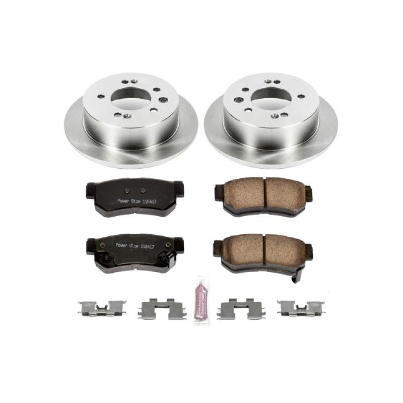 Hyundai Elantra Brake Kit - Rear - PowerStop - Z17 Evolution Plus Rotors + Z17 Ceramic Pads - `07-`10