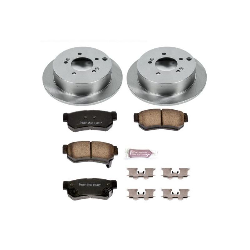 Hyundai Santa Fe Brake Kit - Rear - PowerStop - Z17 Evolution Plus Ceramic Pads + Autospecialty Rotors - `01-`06