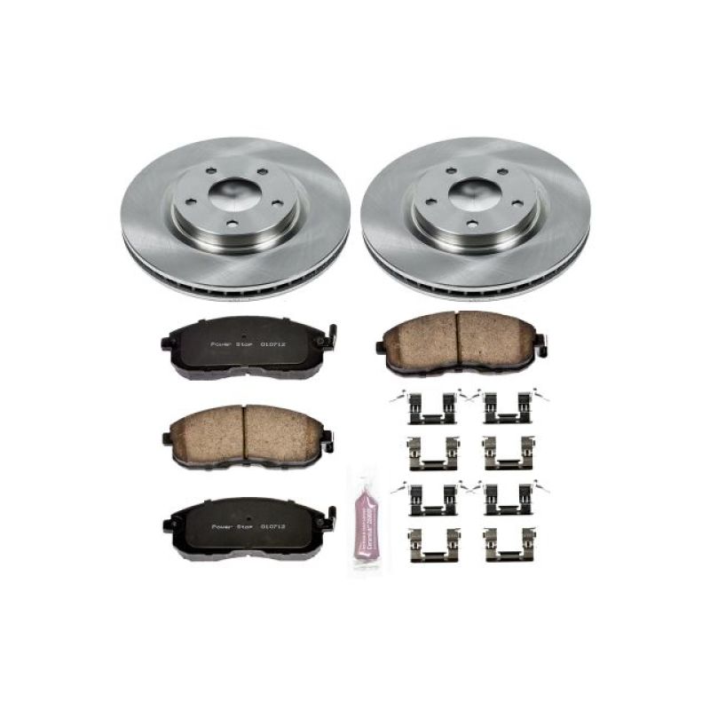 Nissan Sentra Brake Kit - Front - PowerStop - Autospecialty Rotors + Z17 Evolution Plus Ceramic Pads - `07-`12
