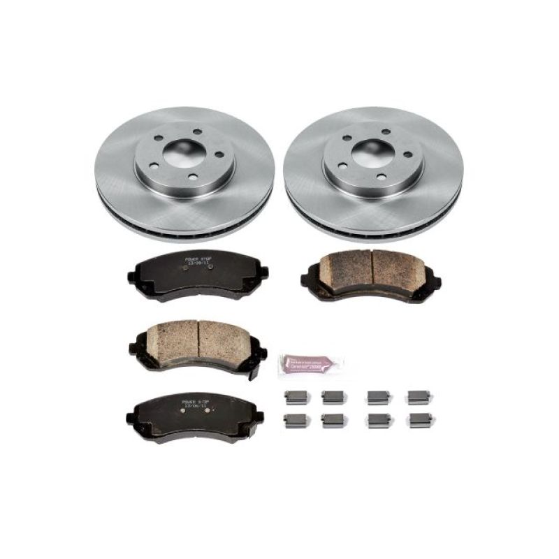 Buick Rendezvous Brake Kit - Front - PowerStop - Z17 Stock Replacement Rotors + Ceramic Pads - `02-`06