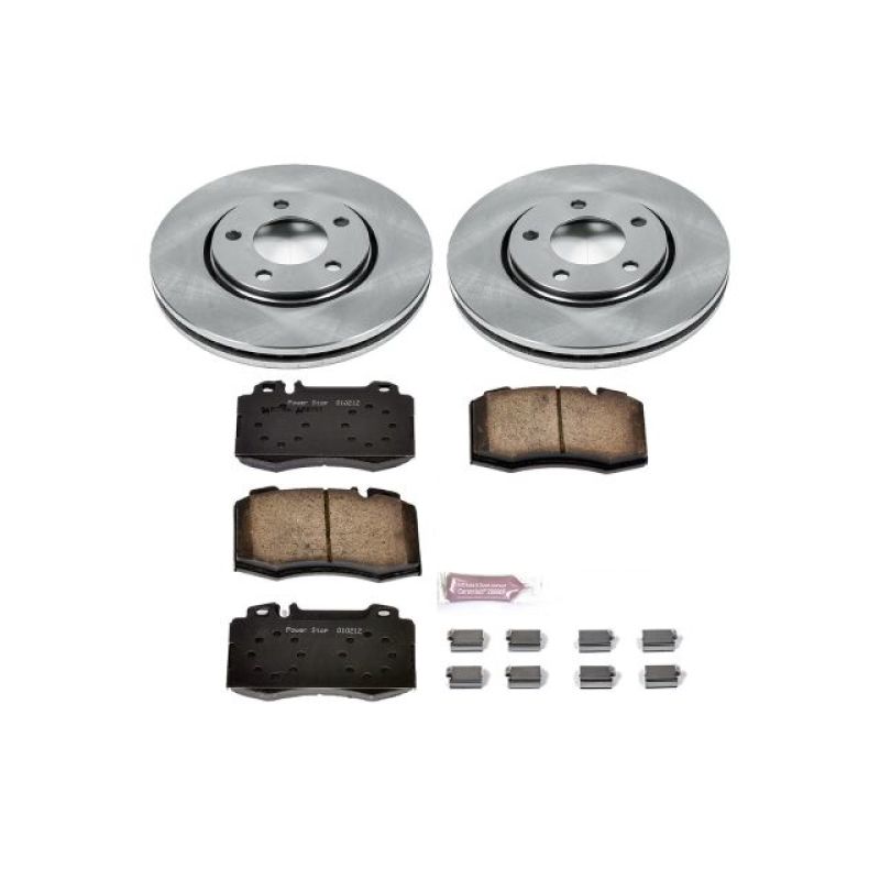 Chrysler Town & Country Brake Kit - Front - PowerStop - Z17 Evolution Plus Ceramic Pads + Autospecialty Rotors - `03-`07