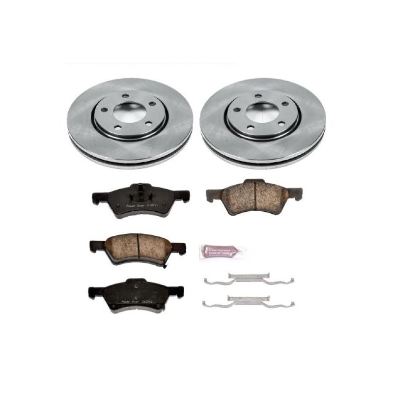 Dodge Caravan Brake Kit - Front - PowerStop - Z17 Evolution Plus Ceramic Pads + Autospecialty Rotors - `03-`04