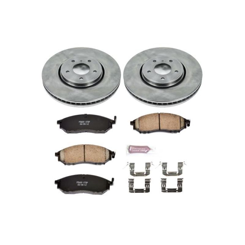 Infiniti FX35 Brake Kit - Front - PowerStop - Autospecialty Rotors + Z17 Evolution Plus Ceramic Pads - `05-`12
