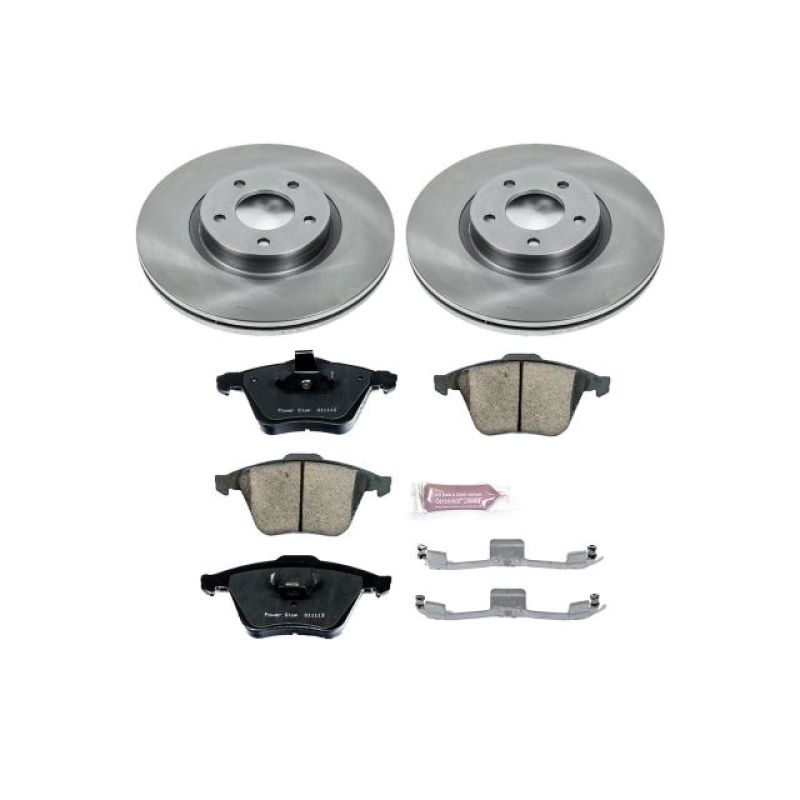 Mazda 3 Brake Kit - Front - PowerStop - Z17 Evolution Plus Ceramic Pads + Autospecialty Rotors - `07-`13