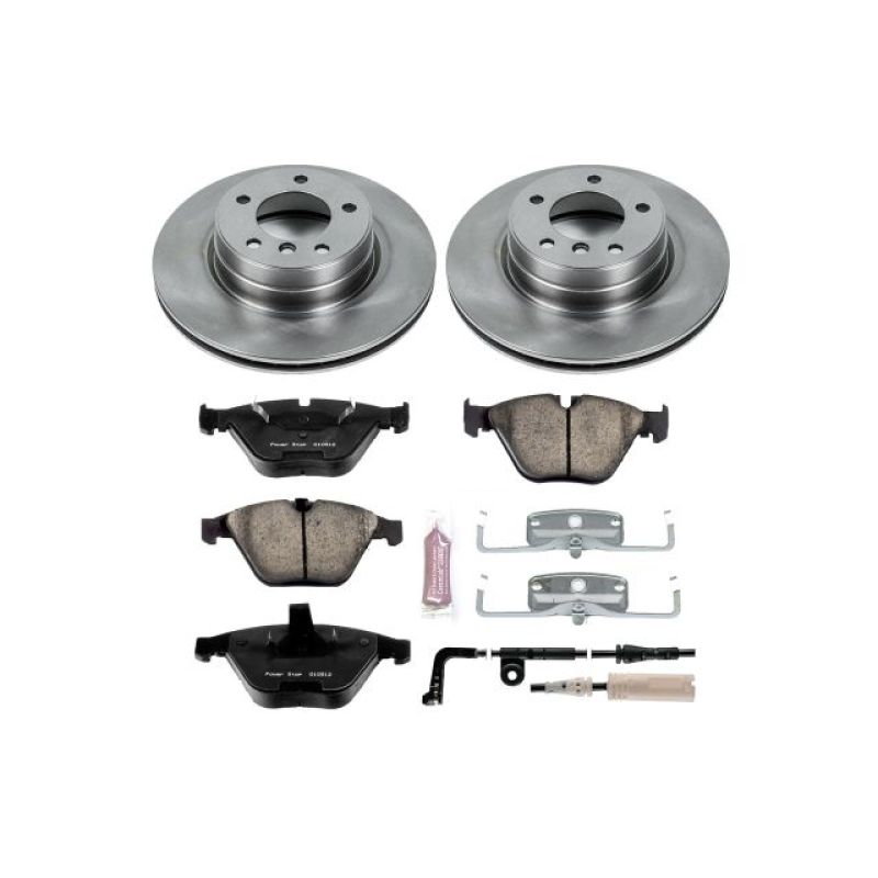 BMW 5 Series Brake Kit - Front - PowerStop - Z17 Evolution Plus Ceramic Pads + Autospecialty Rotors - `06-`07