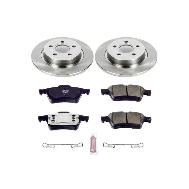 Volvo S40 Brake Kit - Rear - PowerStop - Autospecialty Rotors + Z17 Evolution Plus Ceramic Pads - `04-`05