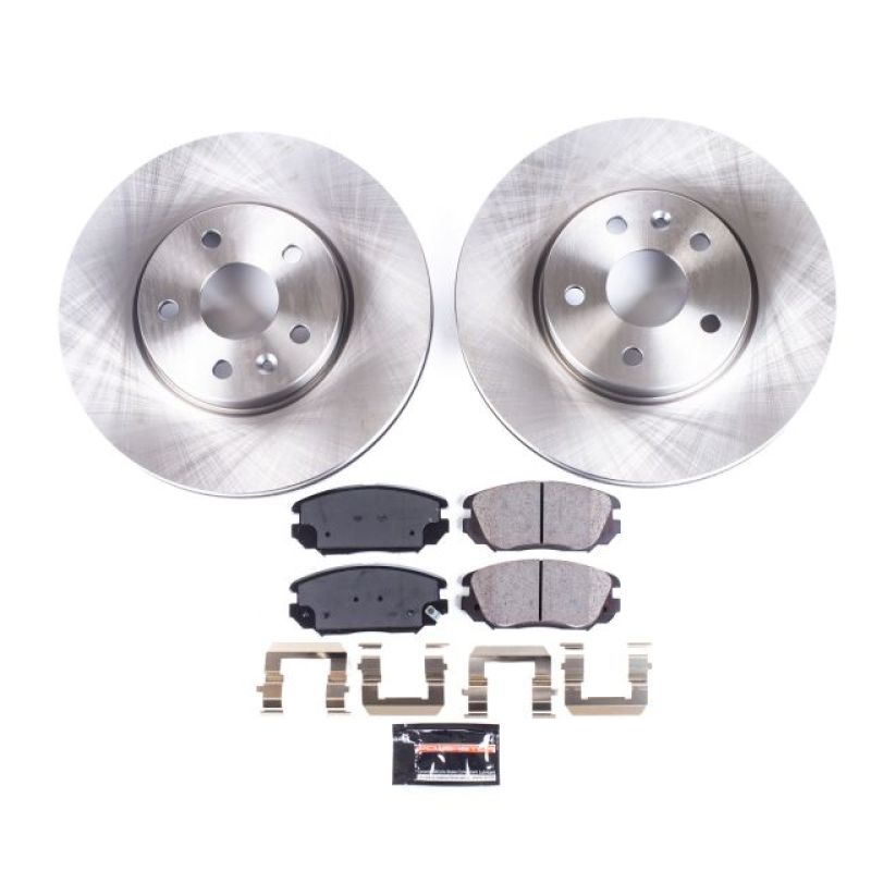 Buick Allure Brake Kit - Front - PowerStop - Autospecialty Rotors + Z17 Evolution Plus Ceramic Pads - 2010 Buick Allure Brake Kit - Front - PowerStop - Autospecialty Rotors + Z17 Evolution Plus Ceramic Pads - 2010