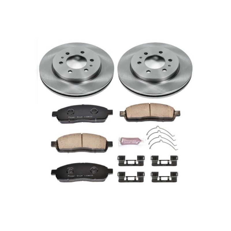 Ford F-150 Brake Kit - Front - PowerStop - Z17 Evolution Plus Ceramic Pads + Autospecialty Rotors - 2009 Ford F-150 Brake Kit - Front - PowerStop - Z17 Evolution Plus Ceramic Pads + Autospecialty Rotors - 2009