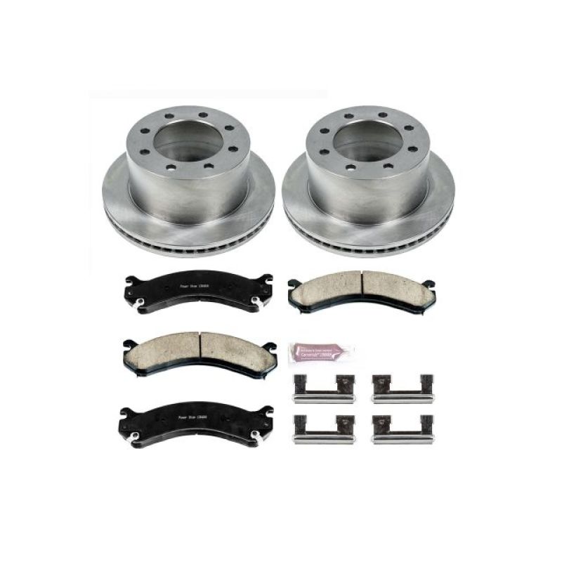 Chevrolet Silverado 3500 Brake Kit - Rear - PowerStop - Z17 Evolution Plus Ceramic Pads + Autospecialty Rotors - `01-`06