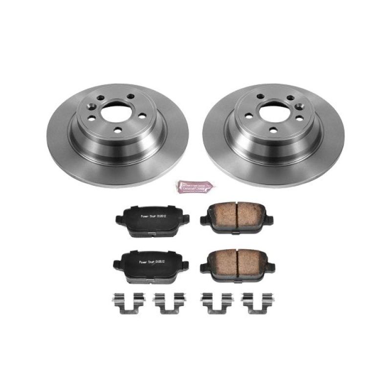 Volvo S80 Brake Kit - Rear - PowerStop - Autospecialty Rotors + Z17 Ceramic Pads - `07-`11