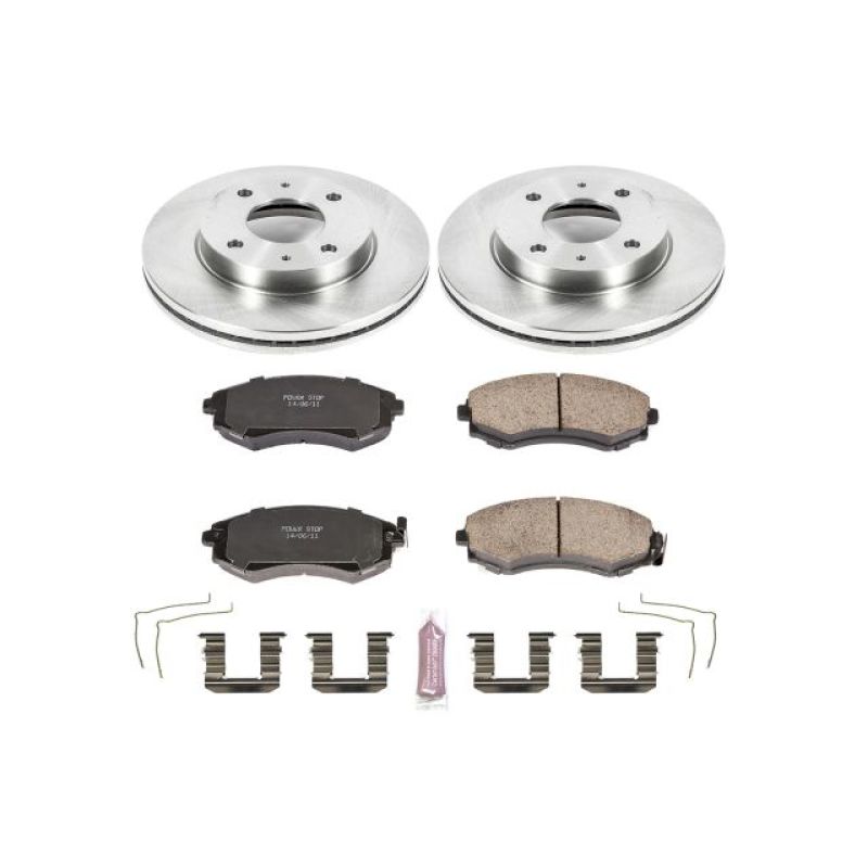 Hyundai Sonata Brake Kit - Front - PowerStop - Z17 Evolution Plus Ceramic Pads + Autospecialty Rotors - `02-`03