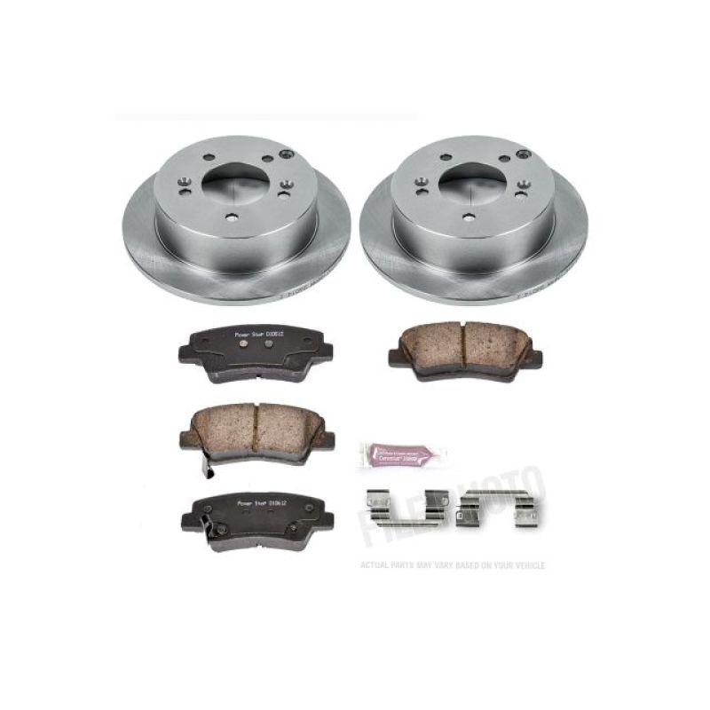 Hyundai Sonata Brake Kit - Rear - PowerStop - Autospecialty Rotors + Z17 Evolution Plus Ceramic Pads - `08-`10