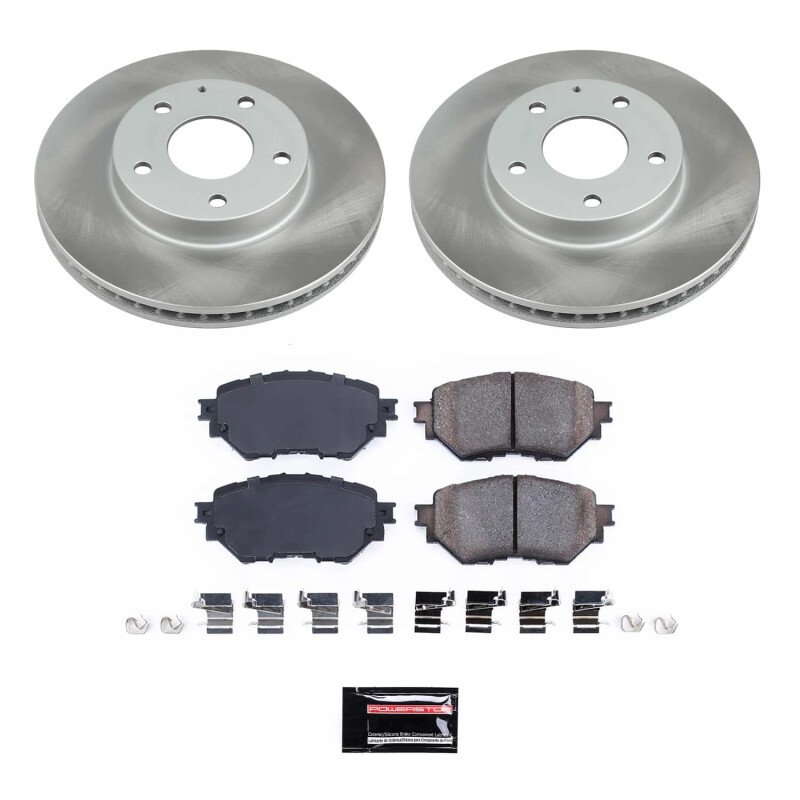 Lincoln Navigator Brake Kit - Front + Rear - PowerStop - Z17 Evolution Plus Ceramic Pads + Autospecialty Rotors - `00-`02