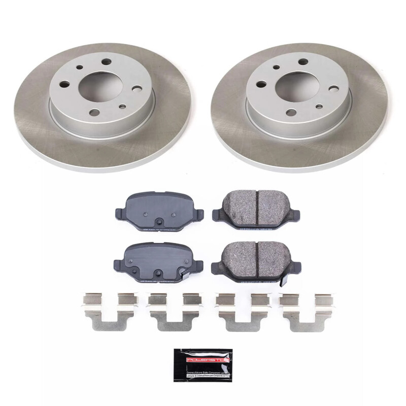 Dodge Ram 3500 Brake Kit - Front + Rear - PowerStop - Autospecialty Rotors + Z17 Evolution Plus Ceramic Pads - `01-`02