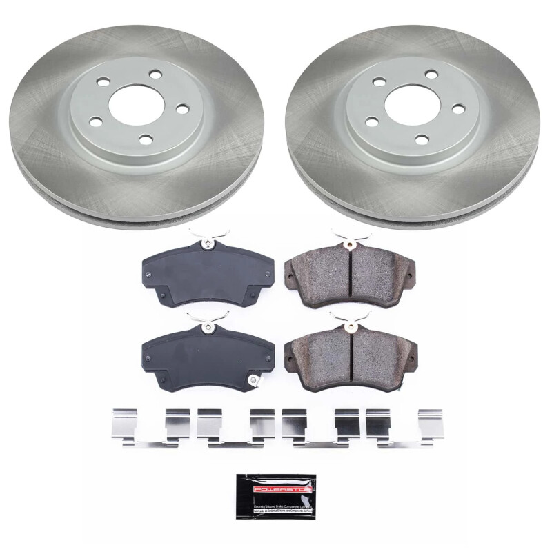 Volvo S40 Brake Kit - Front + Rear - PowerStop - Z17 Evolution Plus Ceramic Pads + Autospecialty Rotors - `04-`05