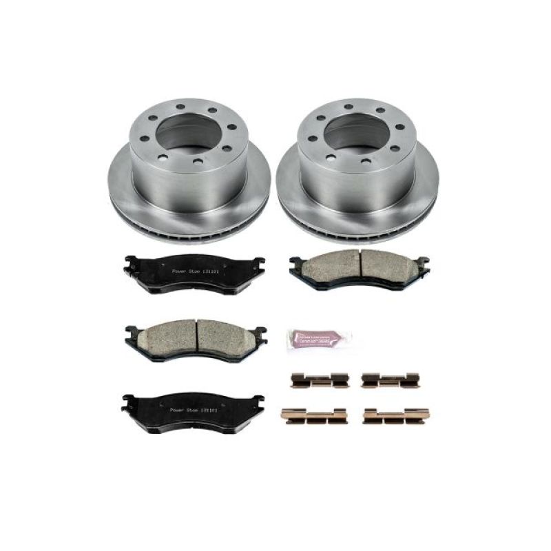 Dodge Ram 2500 Brake Kit - Rear - PowerStop - Autospecialty Rotors + Z17 Ceramic Pads - `01-`02