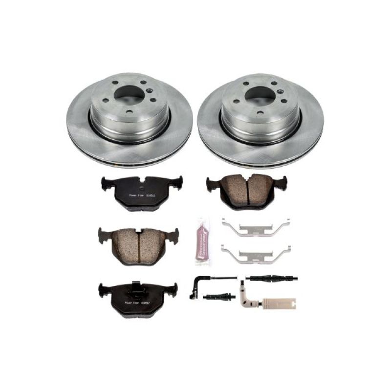 BMW 528 Brake Kit - Rear - PowerStop - Autospecialty Rotors + Z17 Evolution Plus Ceramic Pads - 2008 BMW 528 Brake Kit - Rear - PowerStop - Autospecialty Rotors + Z17 Evolution Plus Ceramic Pads - 2008