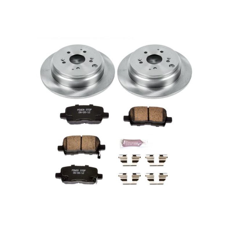 Honda Odyssey Brake Kit - Rear - PowerStop - Z17 Evolution Plus Ceramic Pads + Autospecialty Rotors - `02-`04
