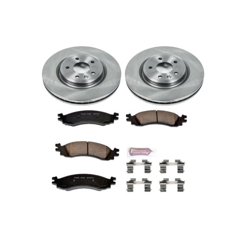 Ford Taurus Brake Kit - Front - PowerStop - Z17 Evolution Plus Ceramic Pads + Autospecialty Rotors - 2010