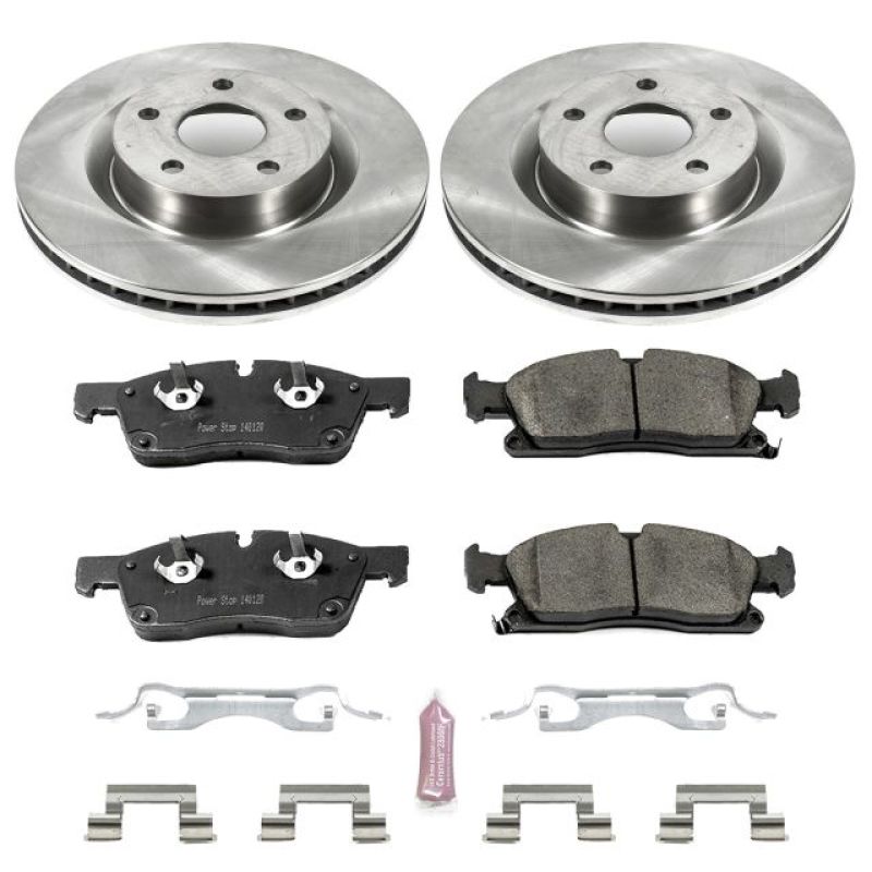 Pontiac G8 Brake Kit - Front - PowerStop - Autospecialty Rotors + Z17 Evolution Plus Ceramic Pads - `08-`09