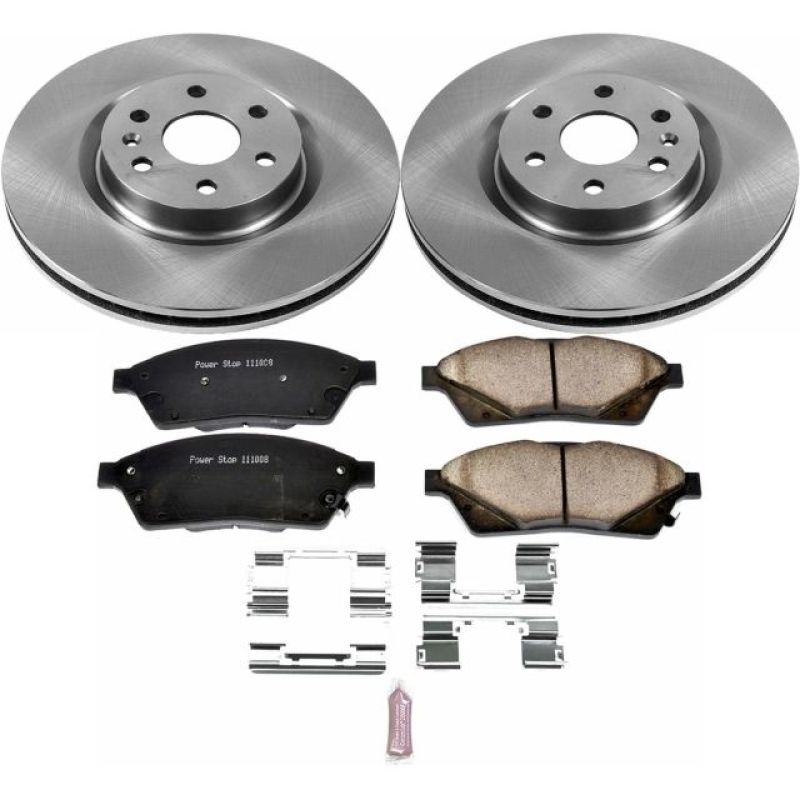 Cadillac SRX Brake Kit - Front - PowerStop - Z17 Evolution Plus Ceramic Pads + Autospecialty Rotors - `10-`16