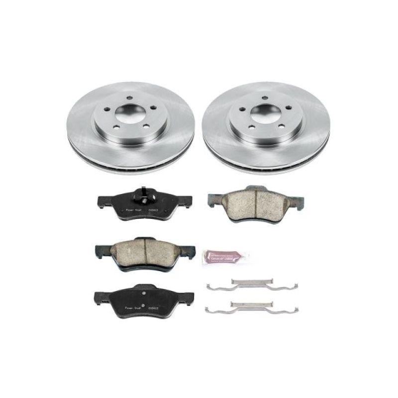 Ford Escape Brake Kit - Front - PowerStop - Z17 Evolution Plus Ceramic Pads + Autospecialty Rotors - `10-`12