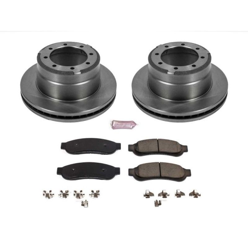 Ford F-350 Super Duty Brake Kit - Rear - PowerStop - Z17 Evolution Plus Ceramic Pads + Autospecialty Rotors - `10-`12 Ford F-350 Super Duty Brake Kit - Rear - PowerStop - Z17 Evolution Plus Ceramic Pads + Autospecialty Rotors - `10-`12