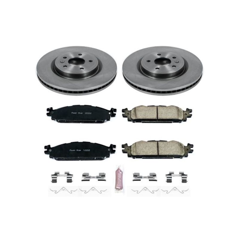 Ford Explorer Brake Kit - Front - PowerStop - Z17 Evolution Plus Ceramic Pads + Autospecialty Rotors - `11-`19