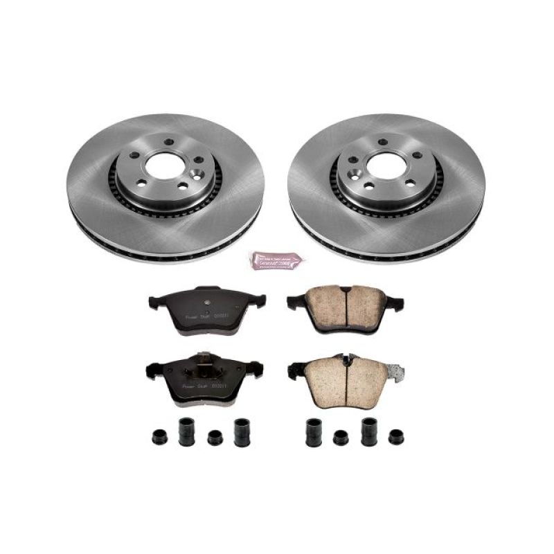 Volvo S60 Brake Kit - Front - PowerStop - Autospecialty Rotors + Z17 Evolution Plus Ceramic Pads - `11-`14