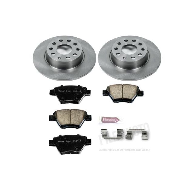 Audi A3 Brake Kit - Rear - PowerStop - OE Style Replacement Rotors + Z17 Evolution Plus Ceramic Pads - `10-`12 Audi A3 Brake Kit - Rear - PowerStop - OE Style Replacement Rotors + Z17 Evolution Plus Ceramic Pads - `10-`12