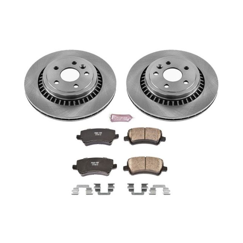 Volvo XC60 Brake Kit - Rear - PowerStop - Z17 Evolution Plus Ceramic Pads + Autospecialty Rotors - `10-`17