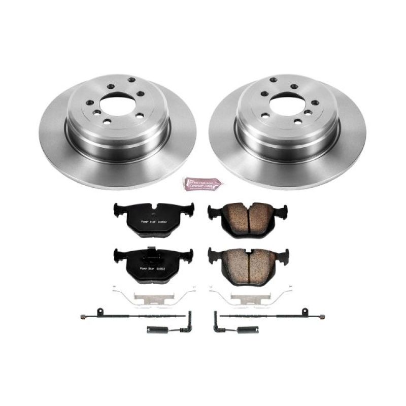 Land Rover Range Rover Brake Pads + Rotors - Rear - PowerStop - Z17 Evolution Plus Ceramic Pads + Autospecialty Rotors - `03-`05 Land Rover Range Rover Brake Pads + Rotors - Rear - PowerStop - Z17 Evolution Plus Ceramic Pads + Autospecialty Rotors - `03-`05