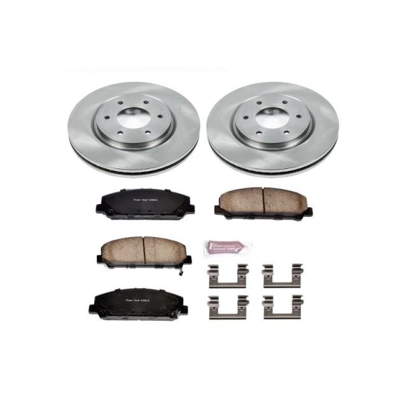 Nissan Armada Brake Kit - Front - PowerStop - Z17 Evolution Plus Ceramic Pads + Autospecialty Rotors - `12-`15