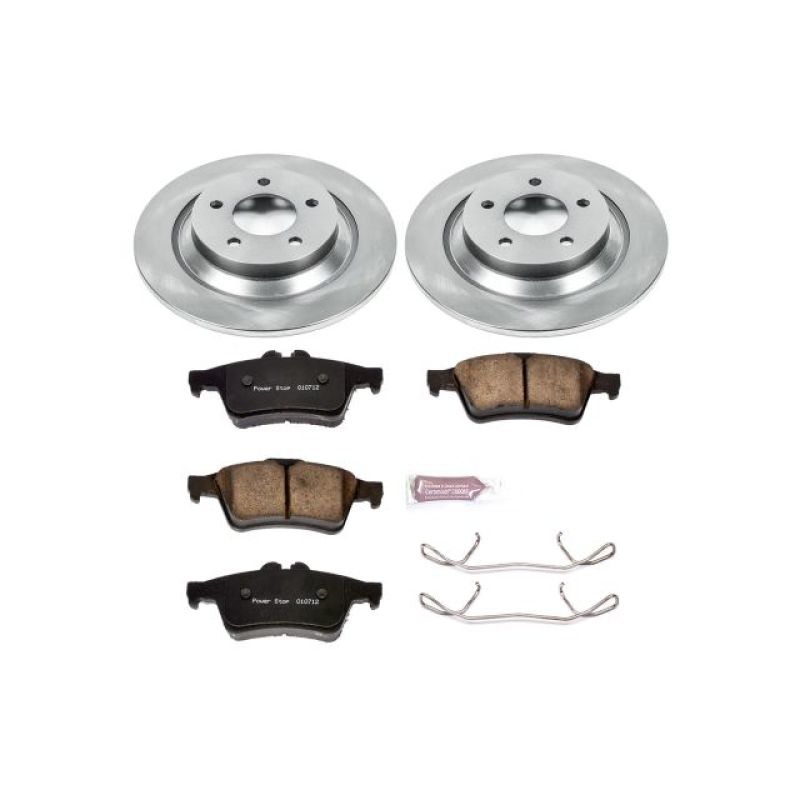 Mazda 5 Brake Kit - Rear - PowerStop - Autospecialty Rotors + Z17 Evolution Plus Ceramic Pads - `08-`10