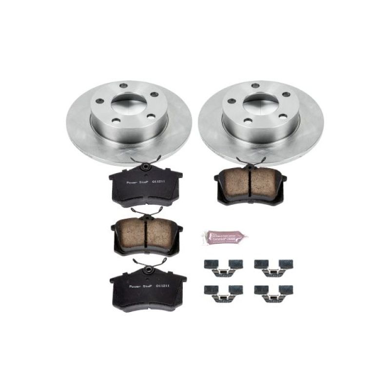 Volkswagen Passat Brake Kit - Rear - PowerStop - Z17 Evolution Plus Ceramic Pads + Autospecialty Rotors - `99-`05