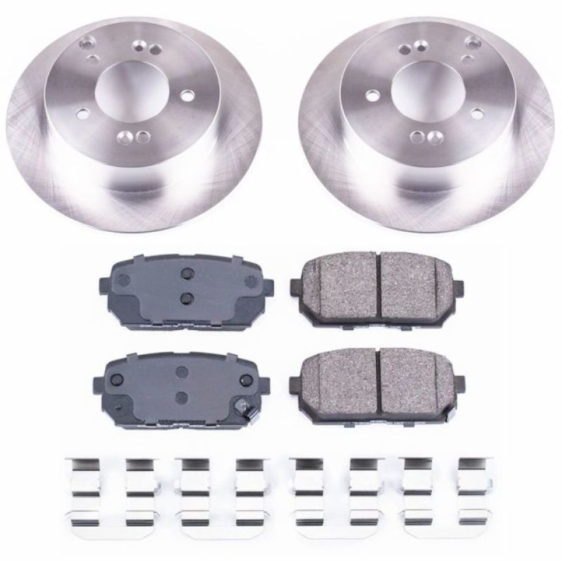 Kia Rondo Brake Kit - Rear - PowerStop - Z17 Evolution Plus Ceramic Pads + Autospecialty Rotors - `07-`10