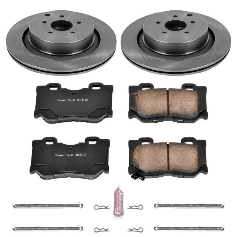 Infiniti FX50 Brake Kit - Rear - PowerStop - Z17 Evolution Plus Ceramic Pads + Autospecialty Rotors - `09-`13