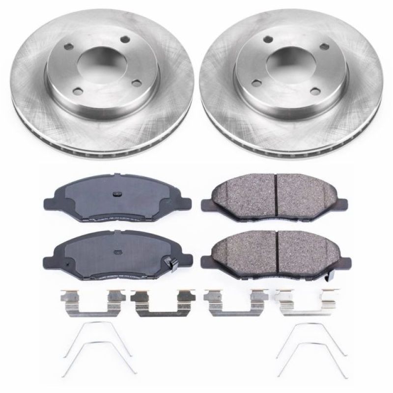 Nissan Versa Brake Kit - Front - PowerStop - Z17 Stock Replacement + Ceramic Pads + Autospecialty Rotors - `09-`11